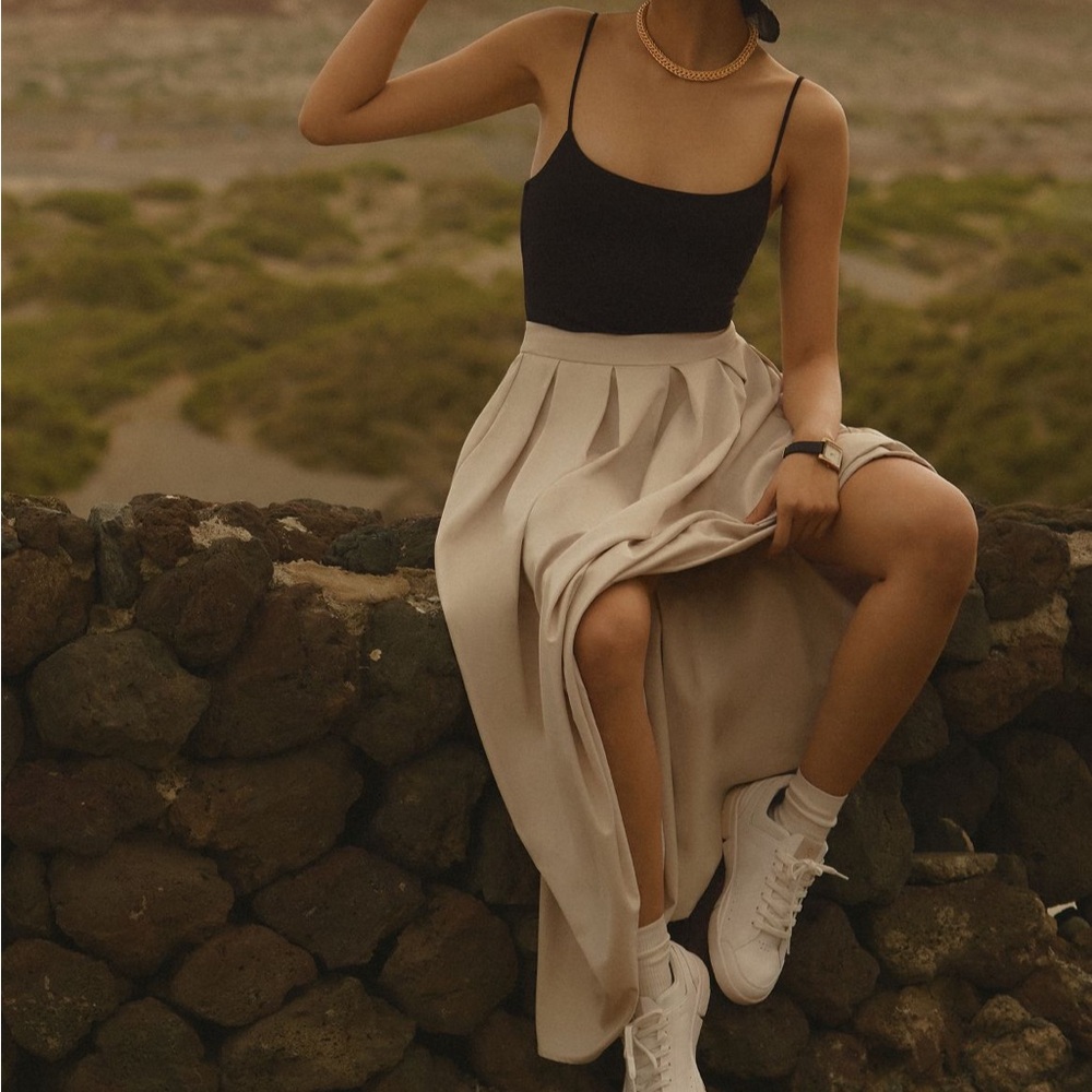 ANTHROPOLOGIE x Mare Mare Pleated Maxi Skirt